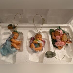 Ashton Drake heirloom ornaments, the enchanted garden series. Set of 3 no box.
